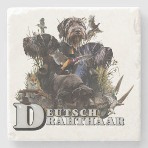Das deutsche Drahthaar Pointer Steinuntersetzer