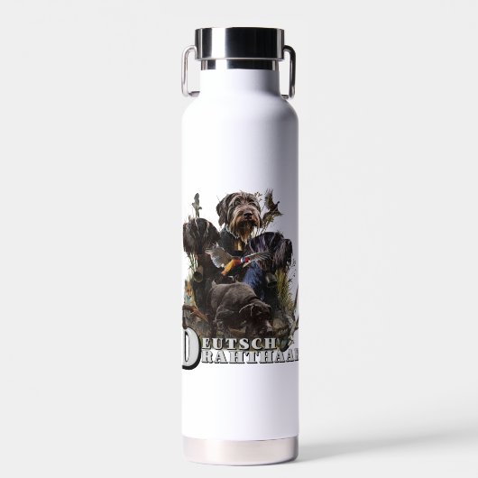 Das deutsche Drahthaar Pointer Trinkflasche (Vorne)