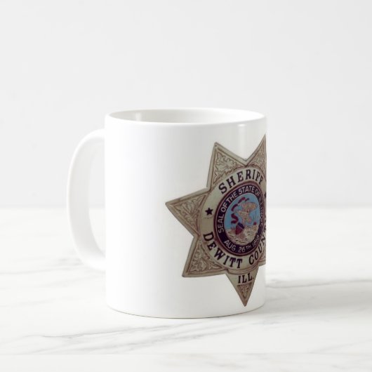 Das DeWitt County Sheriff-Tasse Kaffeetasse (Vorderseite Links)