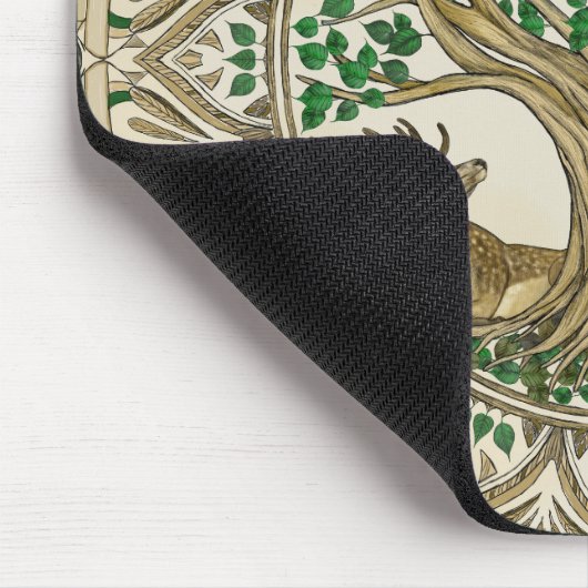 Das Dharma Wheel von Bodhi Mousepad (Ecke)