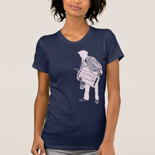 Das Dholi - Rosa auf Marine T-Shirt (Vorderseite)