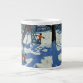 Das Dia im Winter Bourg St Moritz Jumbo-Tasse (Vorderseite)