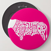 Das Diagramm des Rindfleisch-Essers Button (Vorne & Hinten)