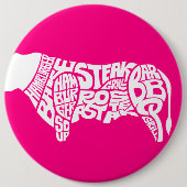 Das Diagramm des Rindfleisch-Essers Button (Vorderseite)