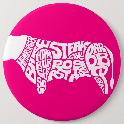 Das Diagramm des Rindfleisch-Essers Button (Vorderseite)