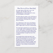 Das Diagramm Ihres wahren Selbst Telefonnummerkarte (Rückseite)