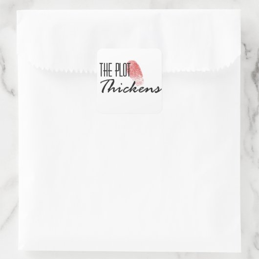 Das Diagramm Quadratischer Aufkleber (Tasche)