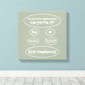 Das Diagramm "Wie kann man sich nicht beschweren?" Leinwanddruck (Insitu (Holzboden))