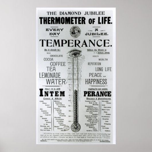 Das Diamant-Jubiläum-Thermometer des Lebens Poster (Vorne)