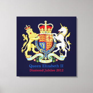 Das Diamant-Jubiläum-Wappen der Königin Leinwanddruck