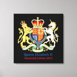 Das Diamant-Jubiläum-Wappen der Königin Leinwanddruck