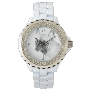 Das diamante de imitación-Email-Uhr der Armbanduhr