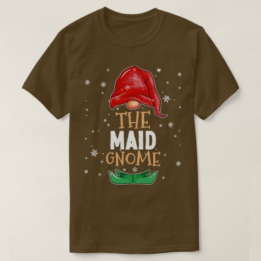 Das Dienstmädchen Gnome Familie passt Weihnachtskl T-Shirt (Design vorne)
