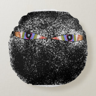 Das digitale Ninja-Kissen Rundes Kissen