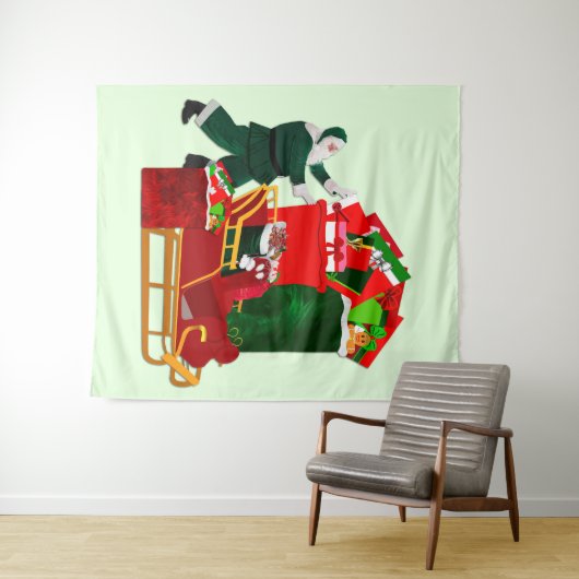 Das Dilemma des Weihnachtsmannes Wandteppich (Beispiel (Horizontal))