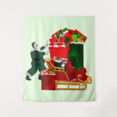 Das Dilemma des Weihnachtsmannes Wandteppich (Vorderseite)