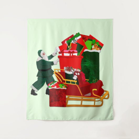 Das Dilemma des Weihnachtsmannes Wandteppich (Vorderseite)