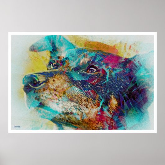 Das Dingo Wunderhund Träume Portrait Poster (Vorne)