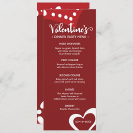 Das Dinner-Party des Custom Red Valentine Einladung