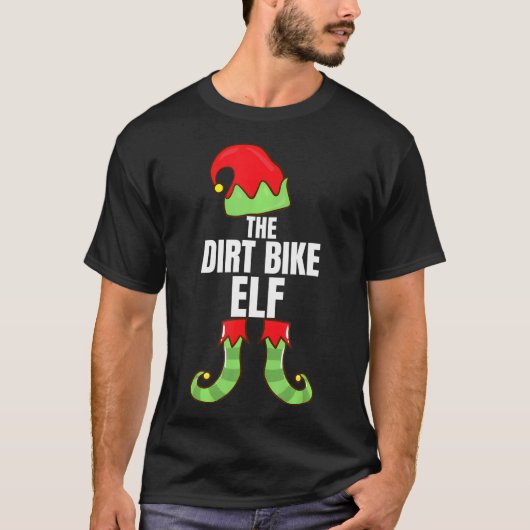 Das Dirt Bike Elf Familie Weihnachtsgruppe T-Shirt (Vorderseite)