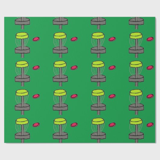 Das Discgolfkorb-Verpackungspapier Geschenkpapier (Flach)