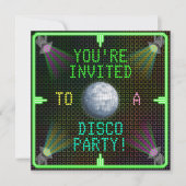 Das Disco-Ball-Party der 70er Jahre Einladung (Vorderseite)