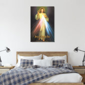 DAS DIVINE MERCY-LIEFERBILD LEINWANDDRUCK (Insitu (Schlafzimmer))