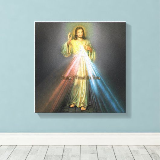 DAS DIVINE MERCY-LIEFERBILD LEINWANDDRUCK (Insitu (Holzboden))