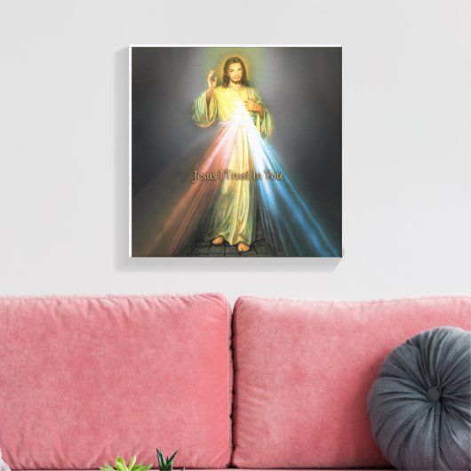DAS DIVINE MERCY-LIEFERBILD LEINWANDDRUCK (Insitu (Wohnzimmer))