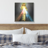 DAS DIVINE MERCY-LIEFERBILD LEINWANDDRUCK (Insitu (Schlafzimmer))
