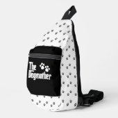 Das Dogmaterschwarz-weiß-unterhaltsame Sprichwort Crossbody Bag (Rechte Ecke)