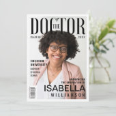 Das Doktor-Magazin "Trendy Doctor Graduate Foto" Ankündigung (Stehend Vorderseite)
