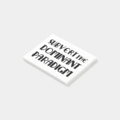 das dominante Paradigma untergraben Post-it Klebezettel (angewinkelt)