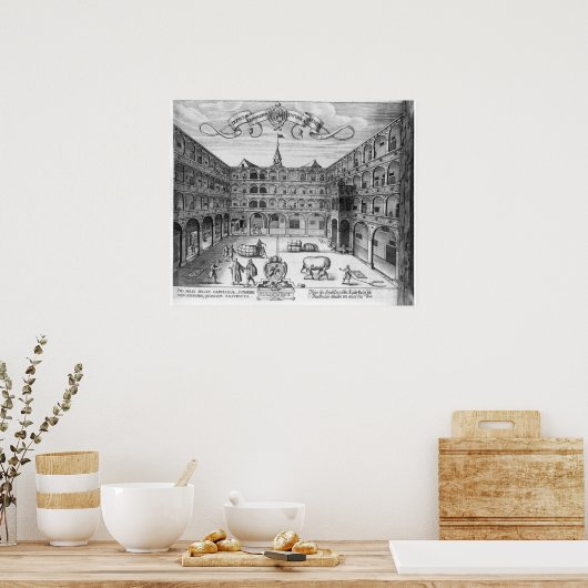 Das Domus Germanorum in Venedig, 1616 Poster (Küche)