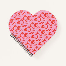 Das Doodle Heart Spiral Notebook