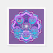 Das Doodlen auf den Qualitäten des Dritten Auges Serviette (Vorderseite)