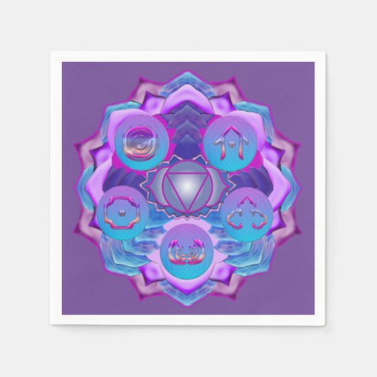 Das Doodlen auf den Qualitäten des Dritten Auges Serviette (Vorderseite)