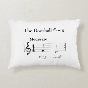 Das Doorbell Song Humors Music Score Dekokissen