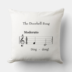 Das Doorbell Song Humors Music Score Kissen