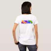 Das Doppelte der Kiting Weltfrauen versah mit T-Shirt (Schwarz voll)