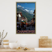 Das Dorf Chamonix Poster (Küche)