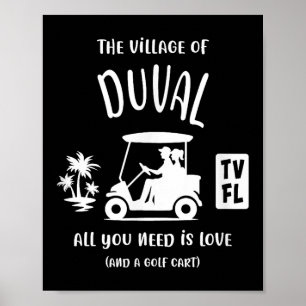 Das Dorf Duval TV Fl Golf Cart Design Poster