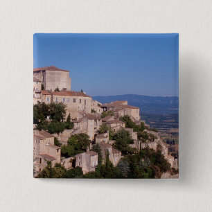 Das Dorf Gordes auf dem Hügel Button