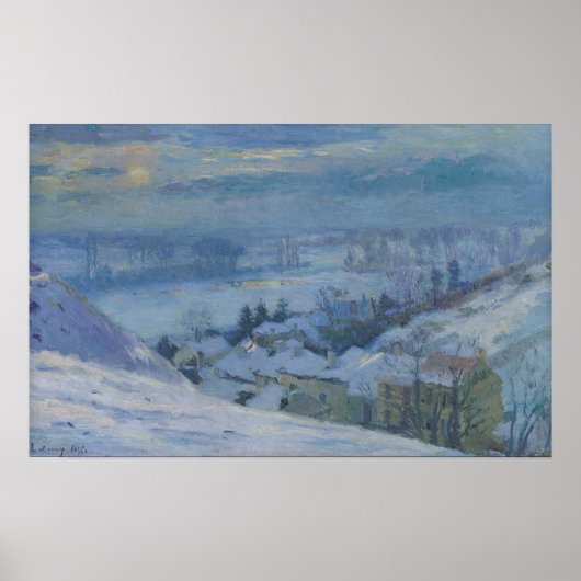 Das Dorf Herblay im Schnee, 1895 Poster (Vorne)