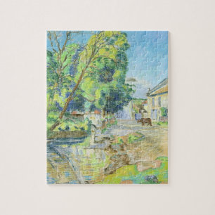 Das Dorf (Pastell auf Papier) Puzzle