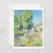Das Dorf (pastellfarben auf dem Papier) Postkarte (Vorne/Hinten)