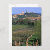 Das Dorf San Gimignano befindet sich in einem sanf Postkarte (Vorne/Hinten)