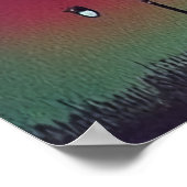 Das Dorf und der blaue Mond | AI Art Poster (Ecke)