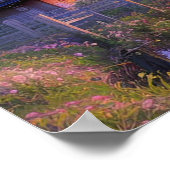 Das Dörfchen in der Abenddämmerung Poster (Ecke)