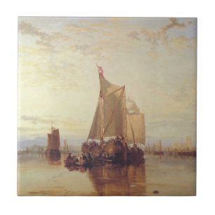 Das Dort-Paketboot von Rotterdam in einer Flaute Fliese